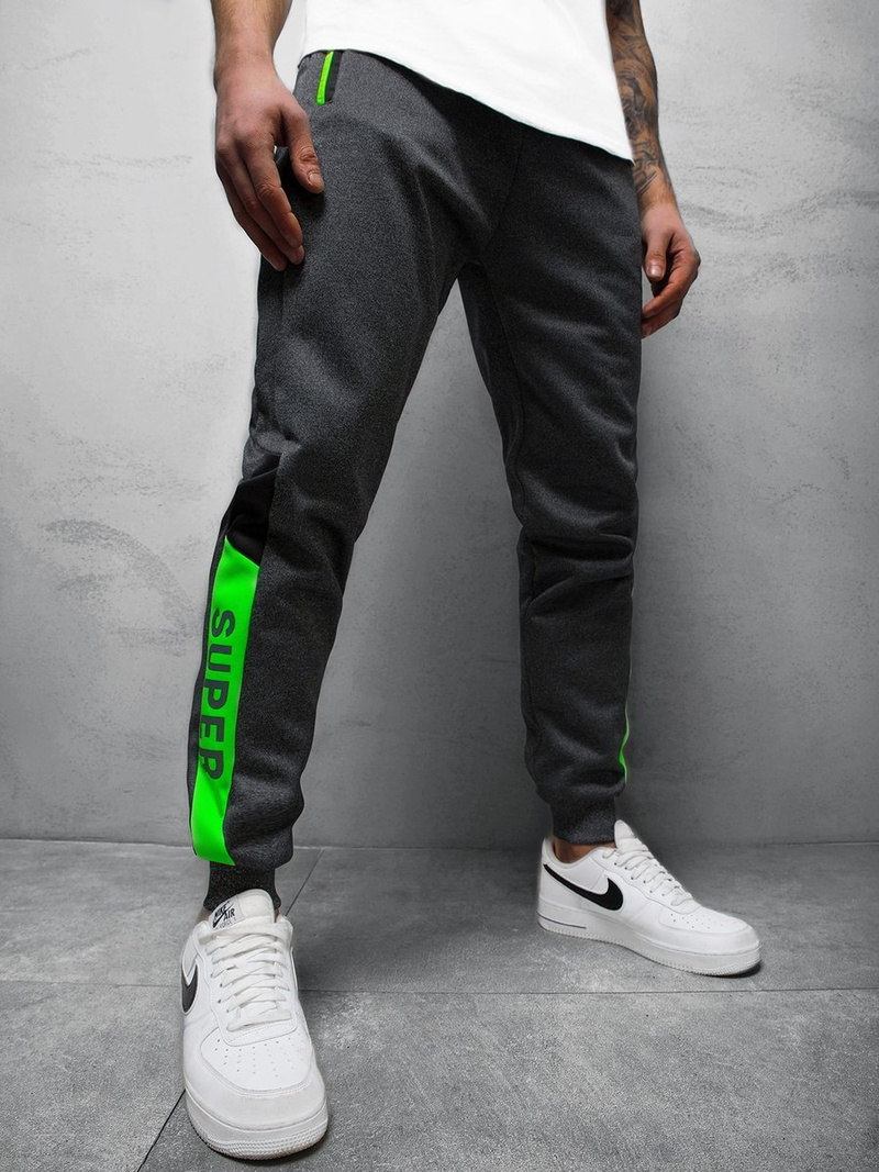 Spodnie dresowe męskie grafitowe OZONEE JS/K50007