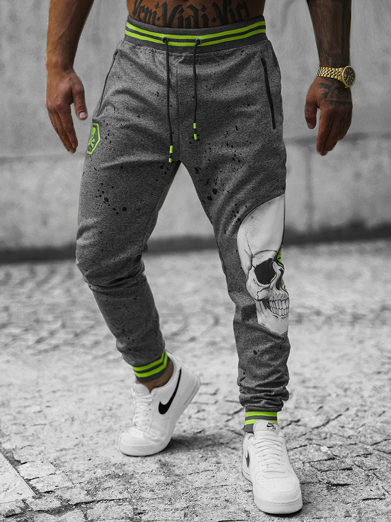 Spodnie dresowe męskie grafitowe OZONEE JS/K10228Z