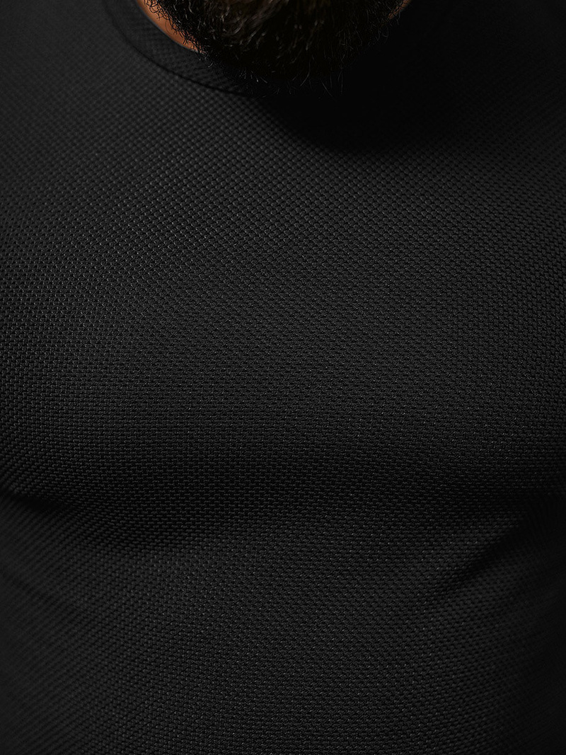 T-Shirt męski czarny OZONEE O/P1131