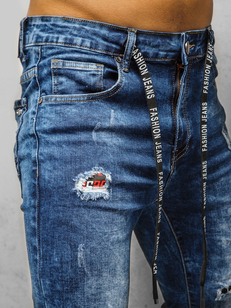 Джинси чоловічі Синi OZONEE DR/TF092Z