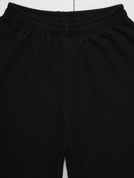 Spodnie damskie z szeroką nogawką czarne OZONEE JS/92K526/3