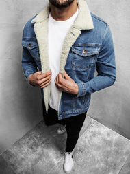Kurtka męska jeans jasno-niebieska OZONEE BN/5938Z