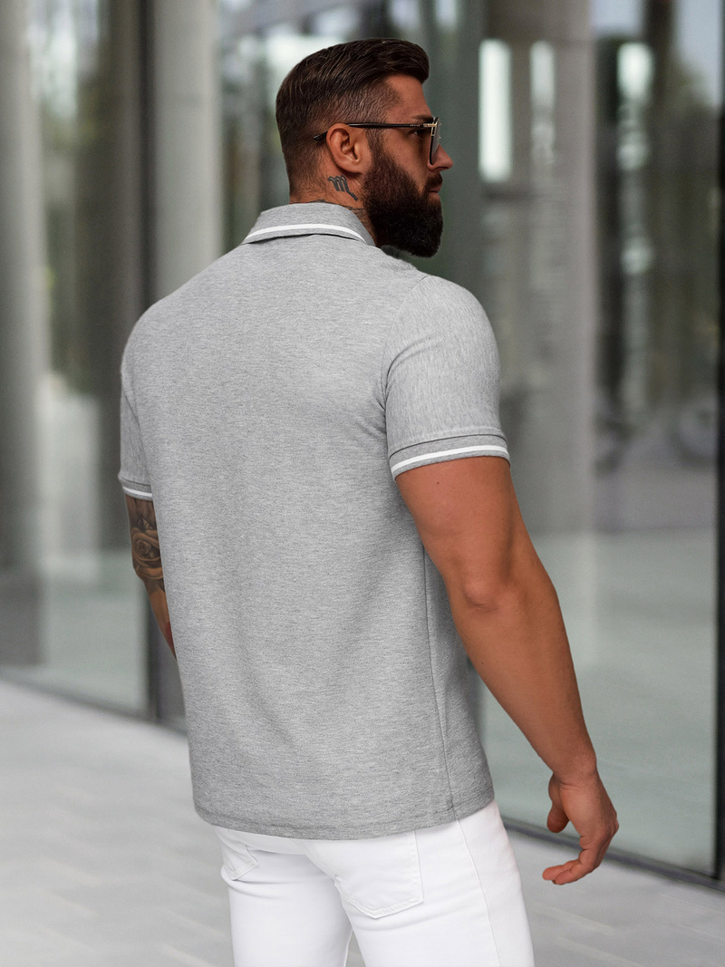 Футболка Поло Чоловіча Сiра OZONEE NB/MT3144