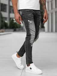 Spodnie jeansowe męskie czarne OZONEE NB/MP0045NZ