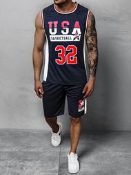 Komplet męski koszykarski granatowy OZONEE JS/68C10168