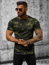 T-shirt męski zielony-moro OZONEE JS/8T233/29