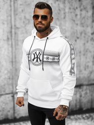 Bluza z kapturem męska biała OZONEE JS/8B1100/1