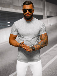 T-shirt męski slim fit szary OZONEE NB/MT3001Z