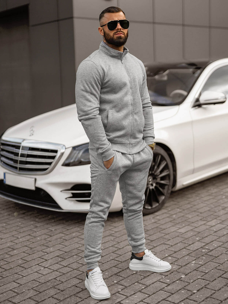Спортивний костюм чоловічій Сiрий OZONEE JS/68C10385/2Z