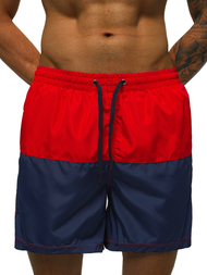 Spodenki kąpielowe męskie czerwono-granatowe OZONEE JS/HM062