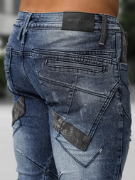 Spodnie jeansowe męskie slim fit niebieskie OZONEE NB/MP0045BZ