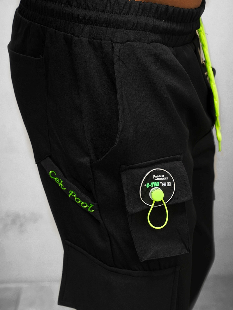 Spodnie męskie chino jogger czarne OZONEE O/CP149