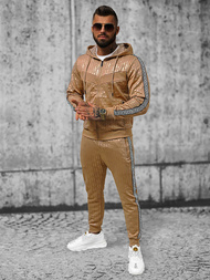 Komplet dresowy męski beżowy OZONEE O/3A165