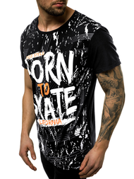 T-Shirt męski czarny OZONEE JS/KS1989