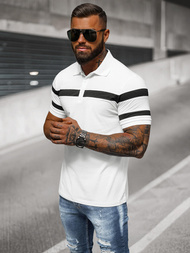 Koszulka męska polo biała OZONEE NB/MT3108