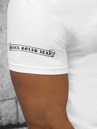 T-shirt męski slim fit biały OZONEE NB/MT3044