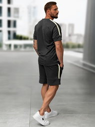 Чоловічий короткий Cпортивний костюм Темно-Графiтовi OZONEE O/QQ1621AB