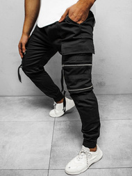 Spodnie męskie chino joggery czarne OZONEE G/11146Z