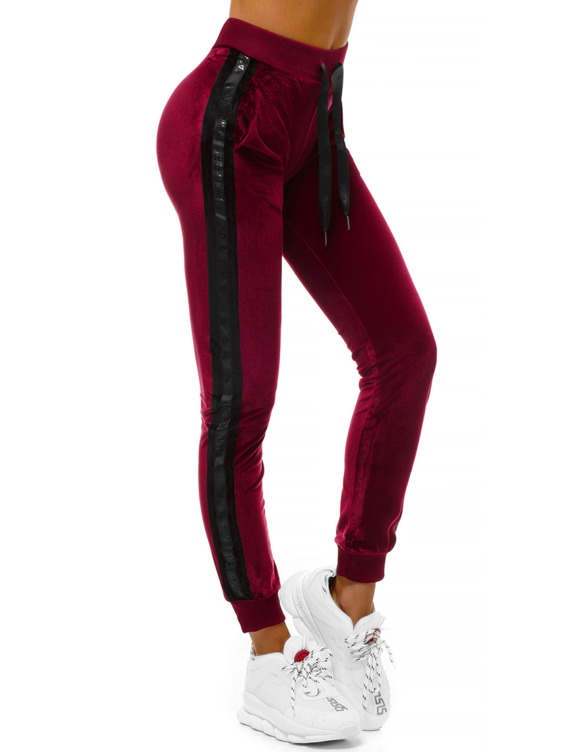 Spodnie dresowe damskie bordowe OZONEE O/82275