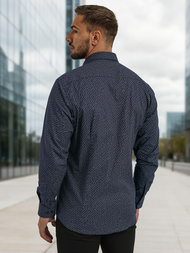 Cорочка чоловіча tемно-cиня OZONEE V/V186