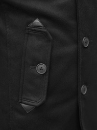 Płaszcz męski czarny OZONEE JS/79M3123Z