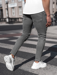 Spodnie jeansowe męskie grafitowe OZONEE DO/2451