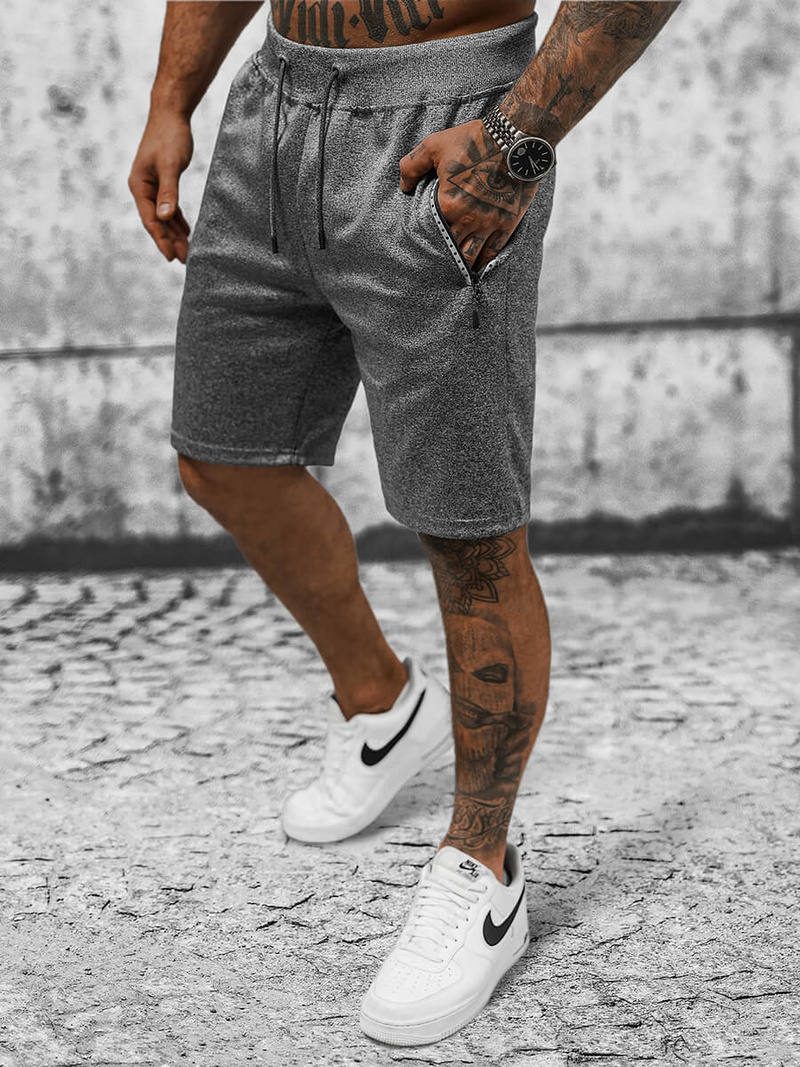 Spodenki dresowe męskie grafitowe OZONEE JS/8K297