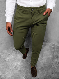 Spodnie chinosy męskie zielone OZONEE JB/JP1143/8