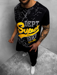 T-Shirt męski czarny OZONEE JS/KS1942Z