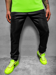 Spodnie dresowe męskie czarno-zielone OZONEE JS/AM125Z