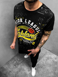 T-Shirt męski czarny OZONEE JS/KS1975Z