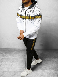 Komplet dresowy męski biało-czarny OZONEE O/HM685Z