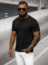 T-shirt męski czarny OZONEE O/T1277/3