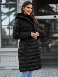 Płaszcz zimowy damski czarny OZONEE JS/5M3159/392