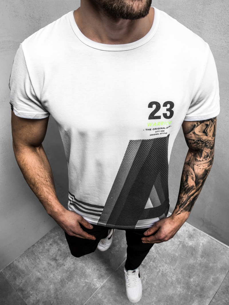 Футболка чоловіча Бiлий OZONEE JS/SS10932Z