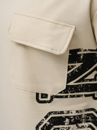 Komplet dresowy męski loose fit beżowy OZONEE JS/27C6531/6