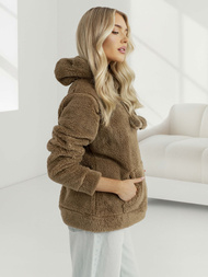 Bluza damska z kapturem camelowa OZONEE JS/HH192/157