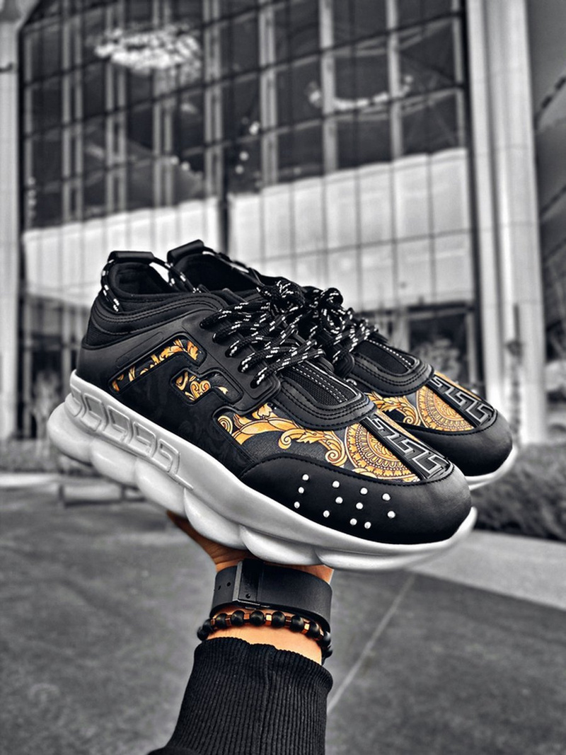 Снікерси чорний і бежевий OZONEE G/2020