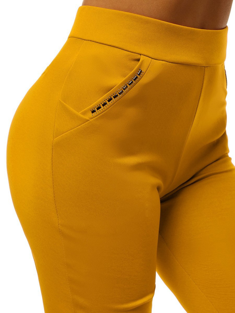 Legginsy krótkie damskie camelowe OZONEE JS/1027/E10