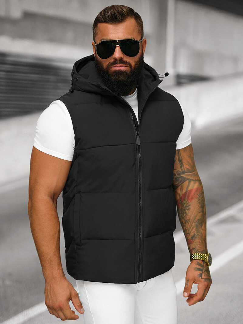 Безрукавка чоловіча чорна OZONEE JS/62M9516/392