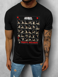 T-Shirt męski czarny OZONEE NB/3005