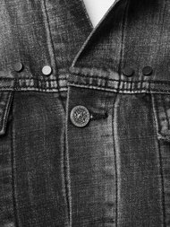 Чоловіча джинсова куртка Чорна OZONEE NB/MJ504N