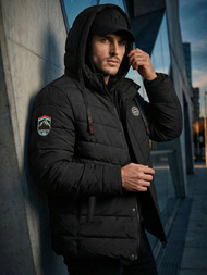 Kurtka męska pikowana czarna OZONEE JS/31M5081/392