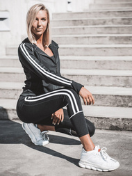 Komplet dresowy trzyczęściowy czarny OZONEE JS/YW06018/1/11