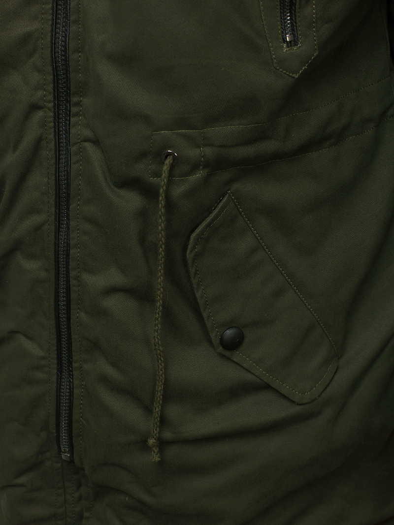 Kurtka zimowa męska parka z futerkiem khaki OZONEE JD/390