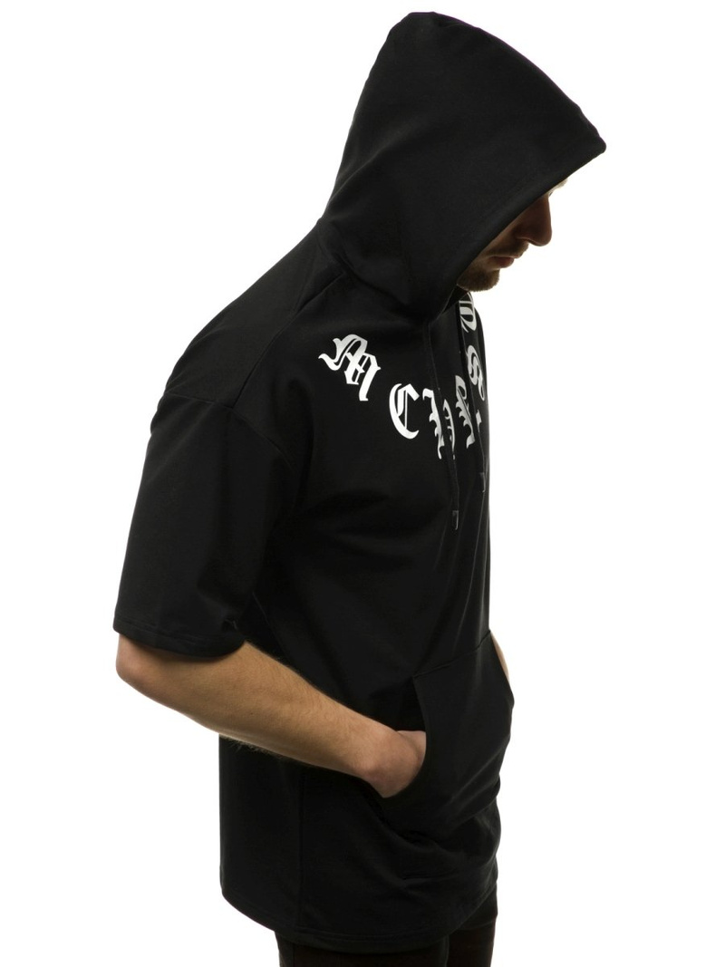 Bluza z kapturem męska czarna OZONEE MACH/1183