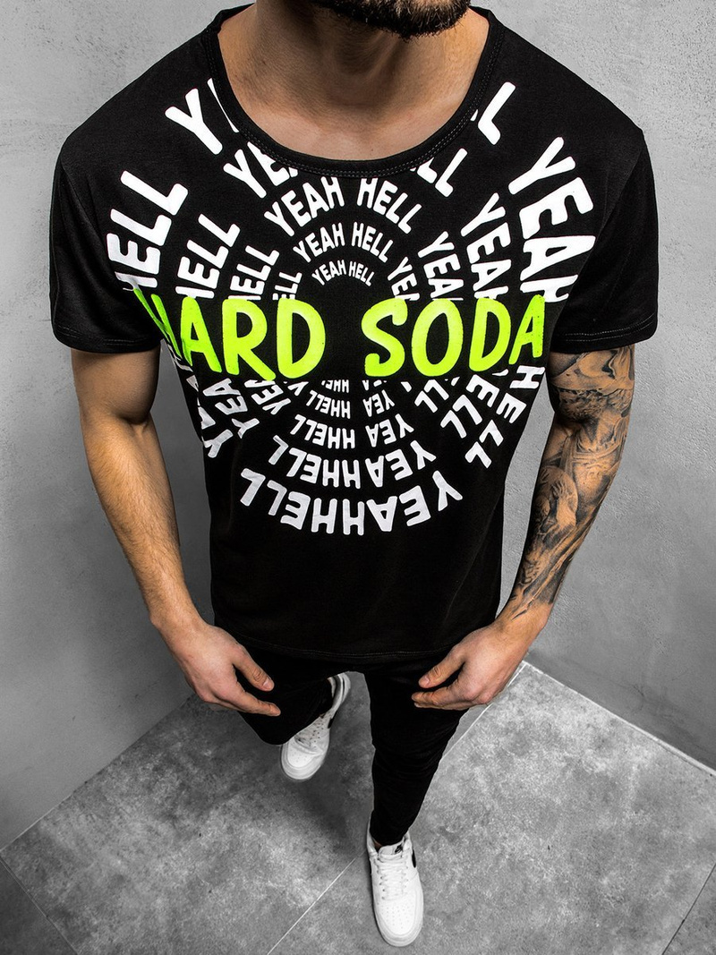 Футболка чоловіча Чорна OZONEE JS/KS1948Z