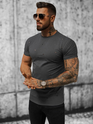 T-shirt męski grafitowy OZONEE NB/3009Z