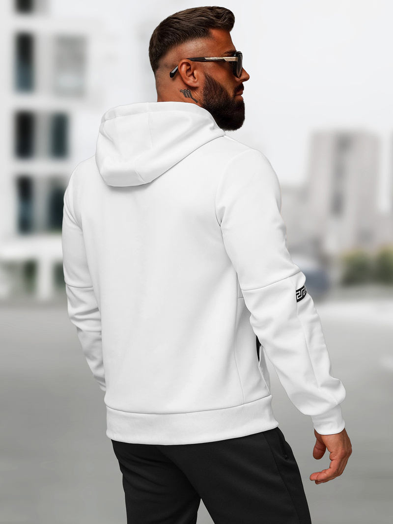 Komplet dresowy męski biało-czarny OZONEE O/LN11887