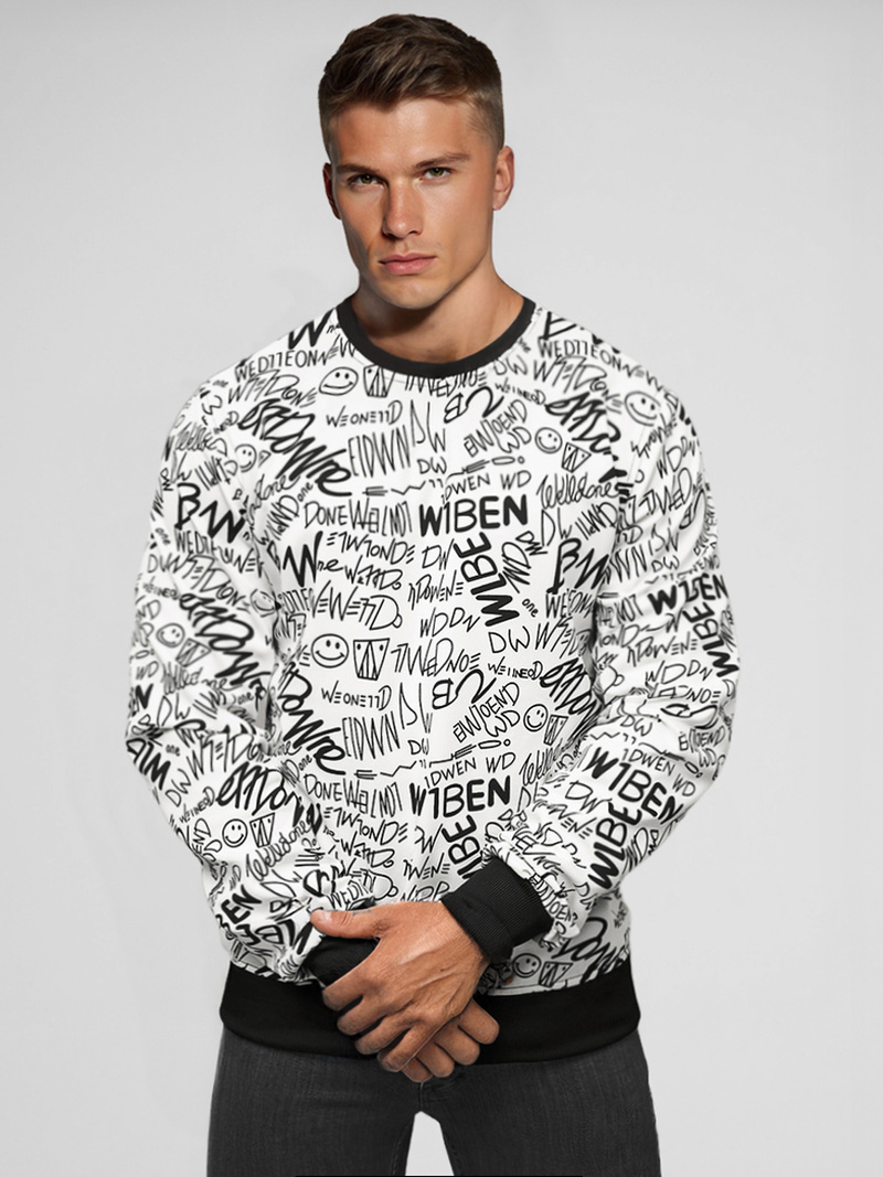 Bluza męska biała OZONEE JS/8B1218/1Z